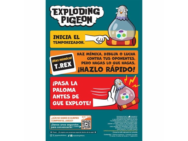 Настолна игра Asmodee Exploding Pigeon
