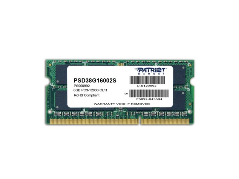 RAM памет Patriot Memory 8GB PC3-12800 DDR3 8 GB CL11