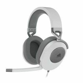 Слушалки с микрофон Corsair HS65 SURROUND Бял