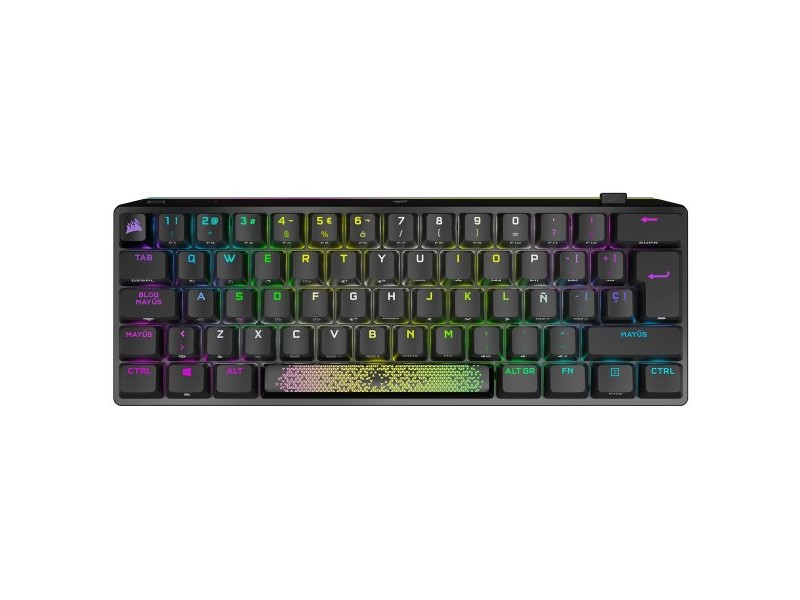 Клавиатура за игри Corsair K70 Pro Mini Испанска Qwerty Черен Клавиатура за игри Corsair K70 Pro Mini Испанска Qwerty Черен