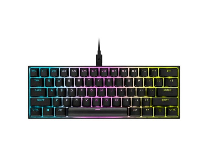 Клавиатура за игри Corsair K65 RGB MINI 60% Mechanical Gaming Черен Испанска Qwerty