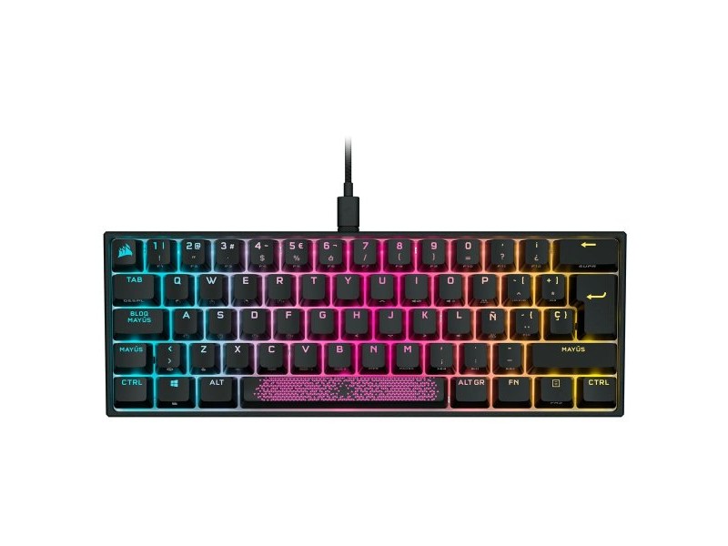 Клавиатура за игри Corsair K65 Черен Испанска Qwerty Клавиатура за игри Corsair K65 Черен Испанска Qwerty