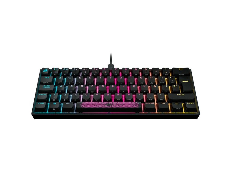 Клавиатура за игри Corsair K65 Черен Испанска Qwerty Клавиатура за игри Corsair K65 Черен Испанска Qwerty