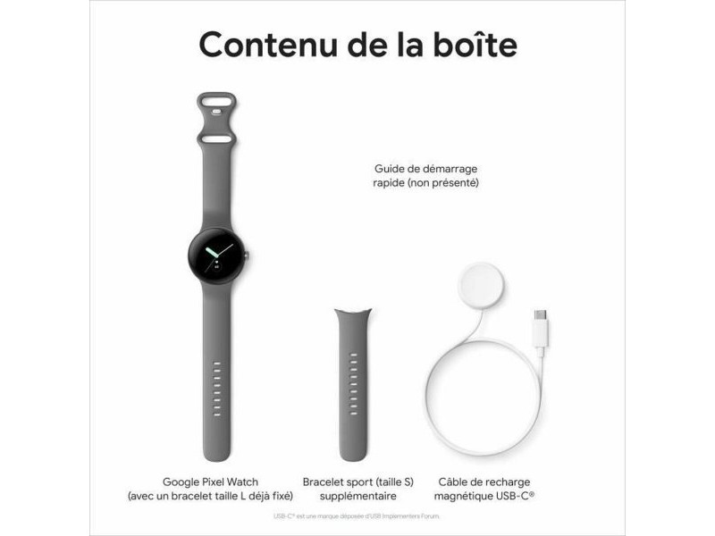 Смарт часовник Google Сив Сребрист 1,2