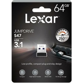 USB стик Lexar JumpDrive S47 Черен 64 GB