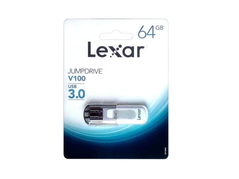 USB стик Lexar JumpDrive V100 Бял Сив 64 GB