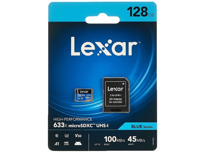 USB стик Lexar 633x Син Черен 128 GB