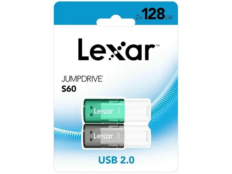 USB стик Lexar JUMPDRIVE S60 Зелен Сив 128 GB