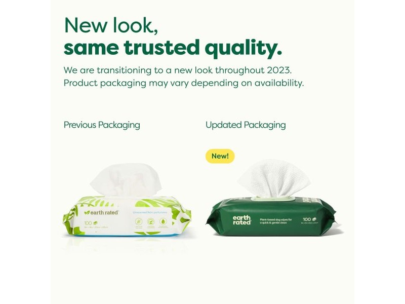 Мокри Кърпички за Домашни Любимци Earth Rated Без Парфюм 100 броя
