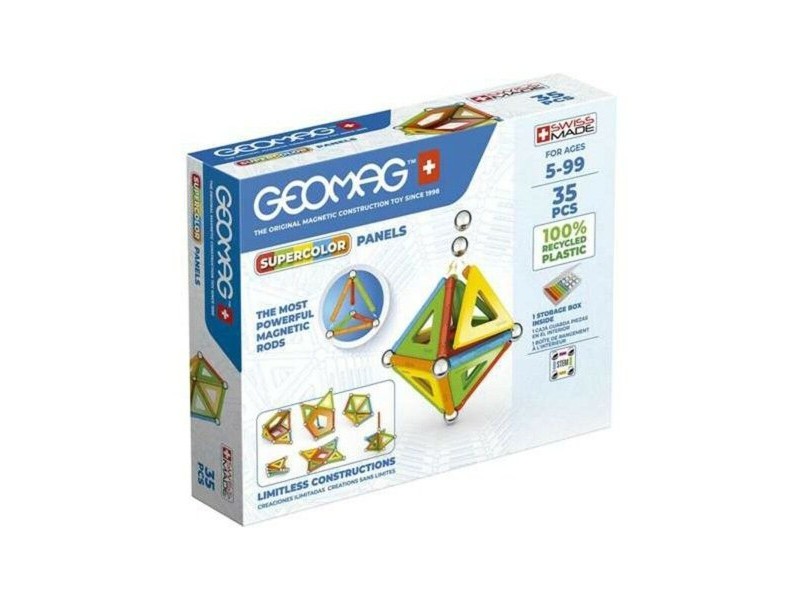 Строителна Игра Geomag Supercolor Panels Магнитна (35 pcs)
