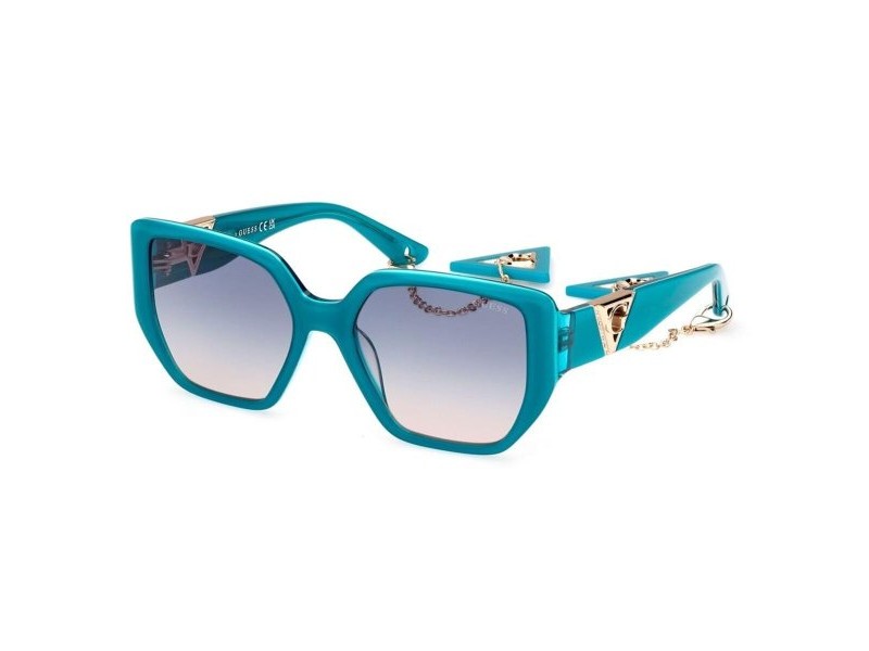 Дамски слънчеви очила Guess W цвят тюркоаз Ø 55 mm
