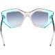 Дамски слънчеви очила Guess GU7897 цвят тюркоаз Ø 50 mm