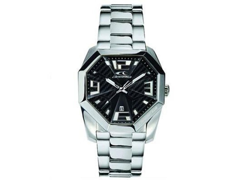 Мъжки часовник Chronotech RW0083 Черен Сребрист