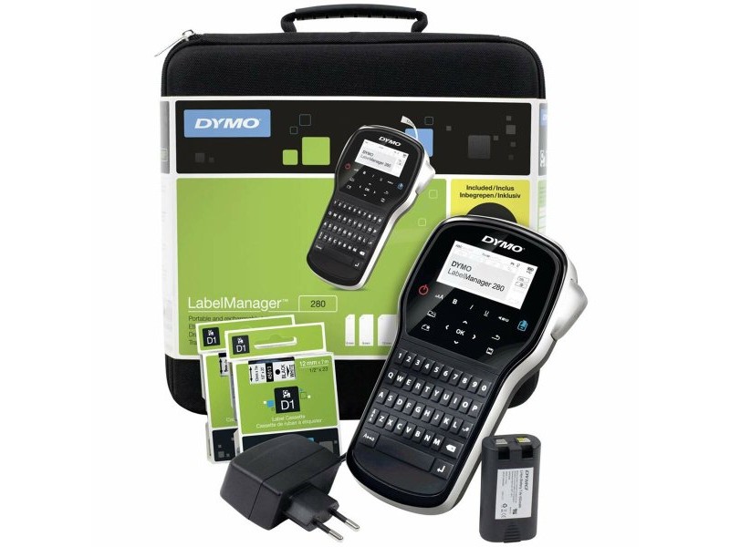 Преносим електрически уред за етикети Dymo LabelManager™ 280 QWERTY Kitcase (1 броя)