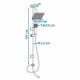 Душ Колона Rousseau Soto Неръждаема стомана ABS 150 cm 70 cm
