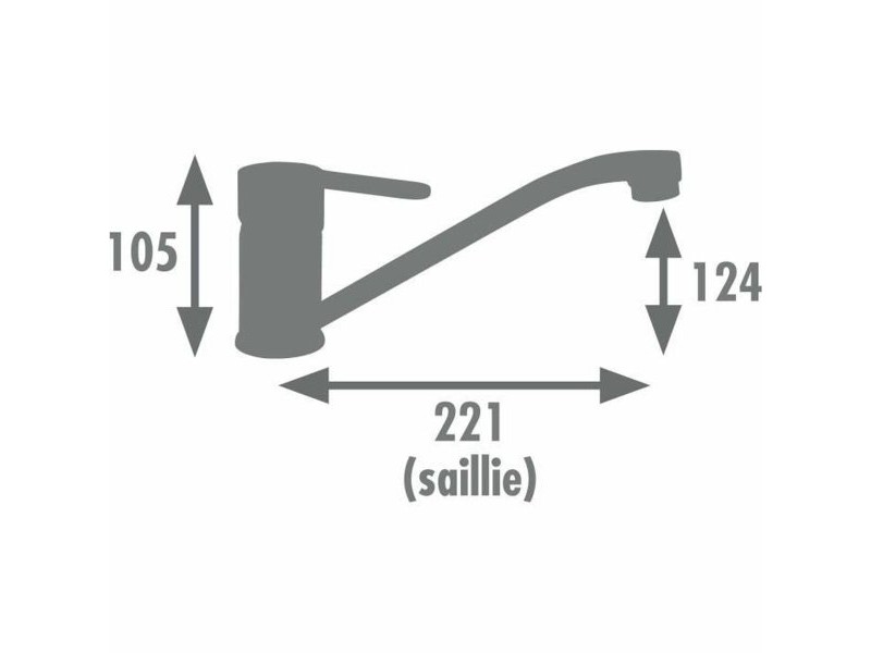 Kitchen Tap Rousseau BORN NF Сив Неръждаема стомана