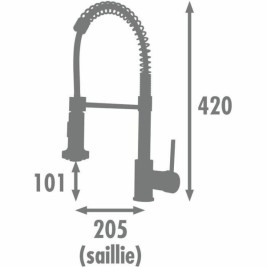 Kitchen Tap Rousseau OPUS Сив Chrome