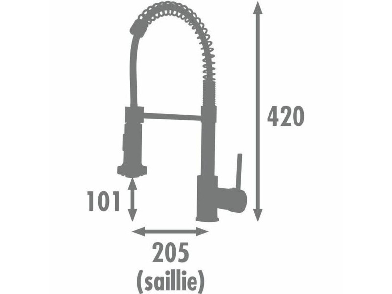 Kitchen Tap Rousseau OPUS Сив Chrome