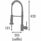 Kitchen Tap Rousseau OPUS Сив Chrome