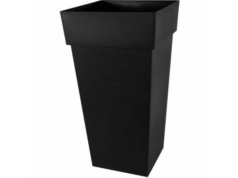 Саксия EDA 13639 G.ANT SX2 Сив Антрацит Пластмаса Квадратек 43,3 x 43,3 x 80 cm
