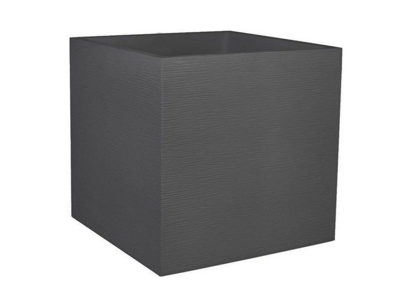 Саксия EDA CF-6540042 Антрацит Тъмно сив Пластмаса Квадратек 49,5 x 49,5 x 49,5 cm