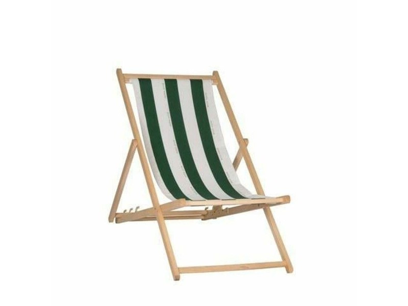 Lamamistool Jardin Prive Cancale Райета Бял/Зелен букова дървесина (132 x 55 x 35 cm)