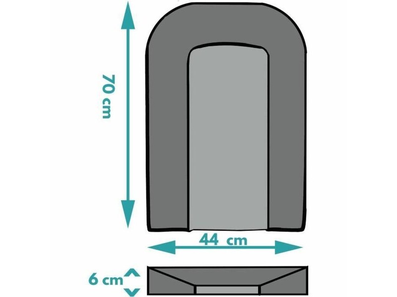 Маса за повиване Looping BCLPC 70 x 44 x 6 cm PVC Бял