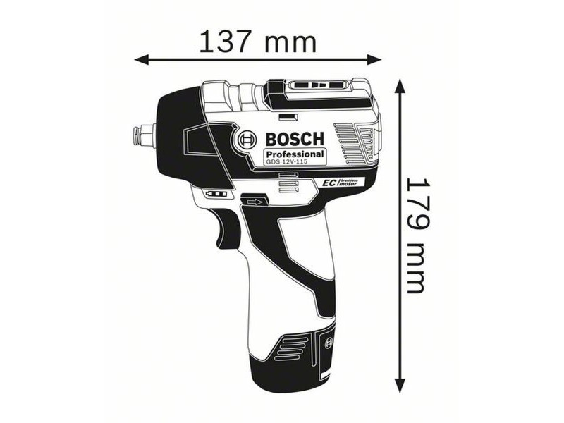 Ударен гайковерт BOSCH Professional GDS 12V-115 12 V 115 Nm