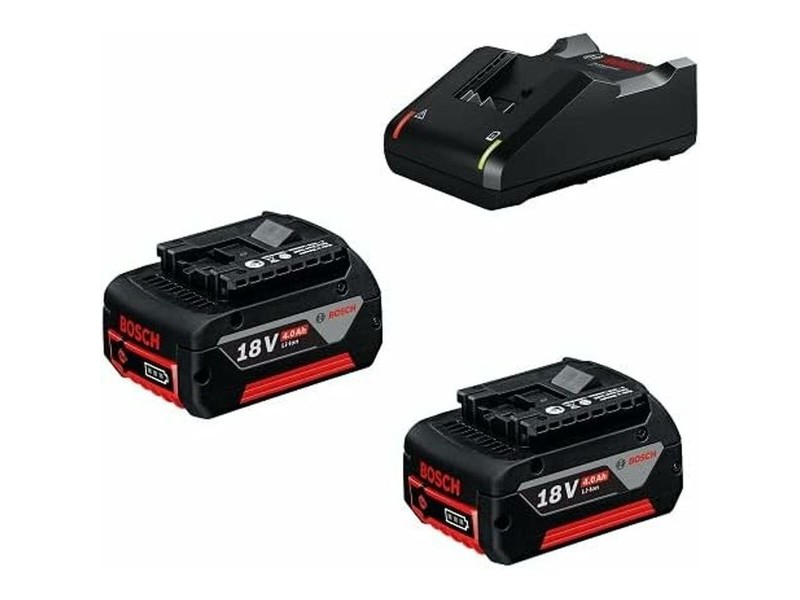 Комплект зарядно и акумулаторни батерии BOSCH 1 600 A01 9S0 4 Ah 18 V