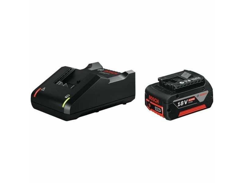Комплект зарядно и акумулаторни батерии BOSCH 4 Ah 18 V