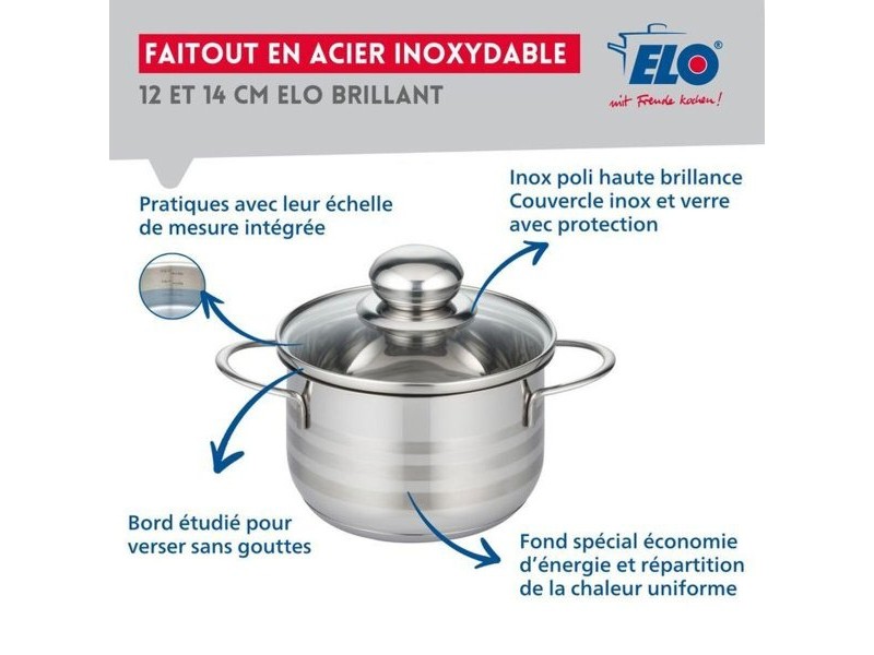 Тенджера Fackelmann Elo Brillant Стомана 1,75 L 1,25 L 2 Части