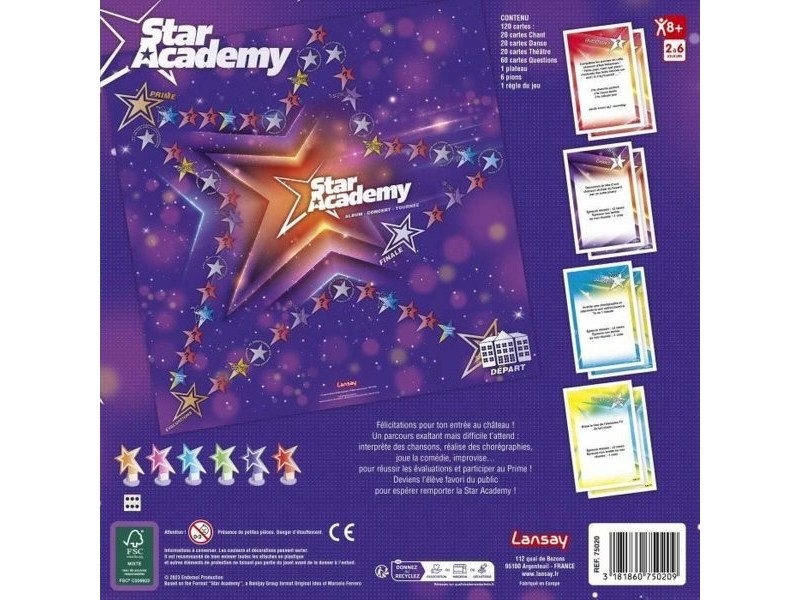 Набор от въпроси и отговори Lansay Star Academy (FR) (френски)
