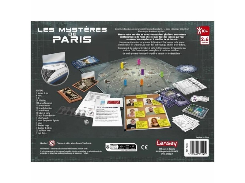 Настолна игра Lansay Les Mystères De Paris (FR)