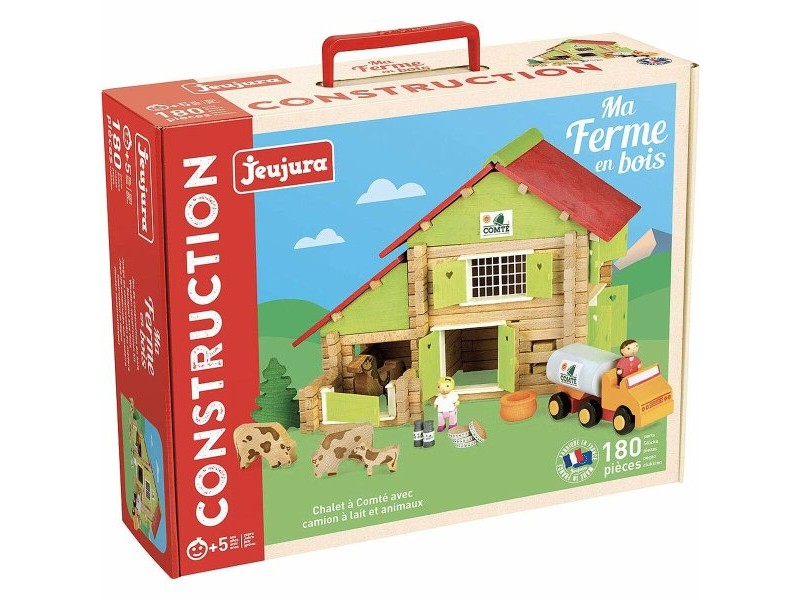 Playset Jeujura My Wooden Farm 180 Части