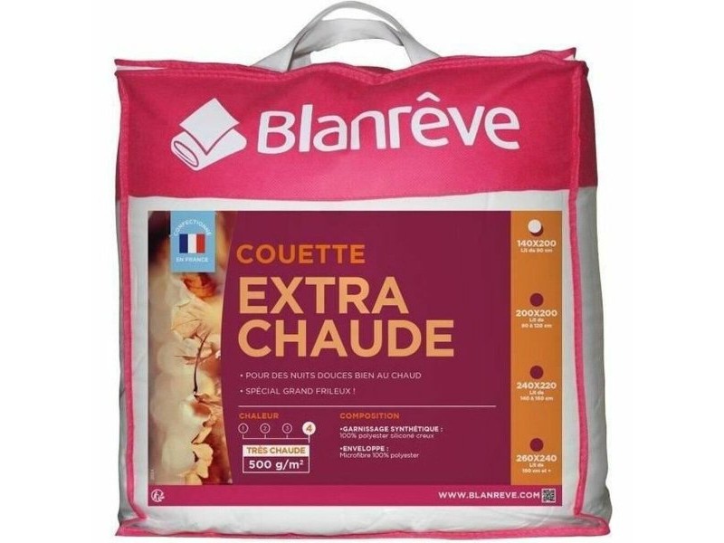 Скандинавски Стил Пълнеж Blanreve 500 g/m² Бял 140 x 200 cm