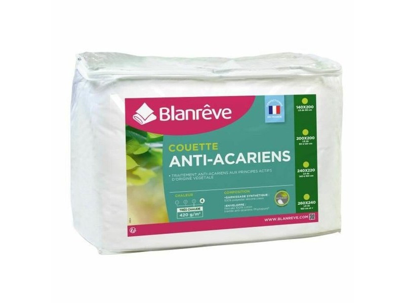 Скандинавски Стил Пълнеж Blanreve Бял Против акари 420 g/m² 200 x 200 cm