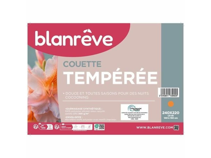 Пух Blanreve Бял 300 g/m² 220 x 240 cm