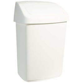 Кошче за Боклук Rubbermaid TAPA BASCULANTE Бял Черен Пластмаса 25 L