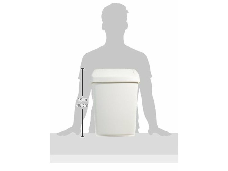 Кошче за Боклук Rubbermaid TAPA BASCULANTE Бял Черен Пластмаса 25 L Кошче за Боклук Rubbermaid TAPA BASCULANTE Бял Черен Пластмаса 25 L