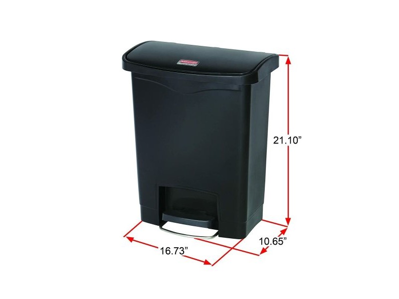 Кошче за Боклук Rubbermaid TAPA BASCULANTE Бял Черен Пластмаса 25 L