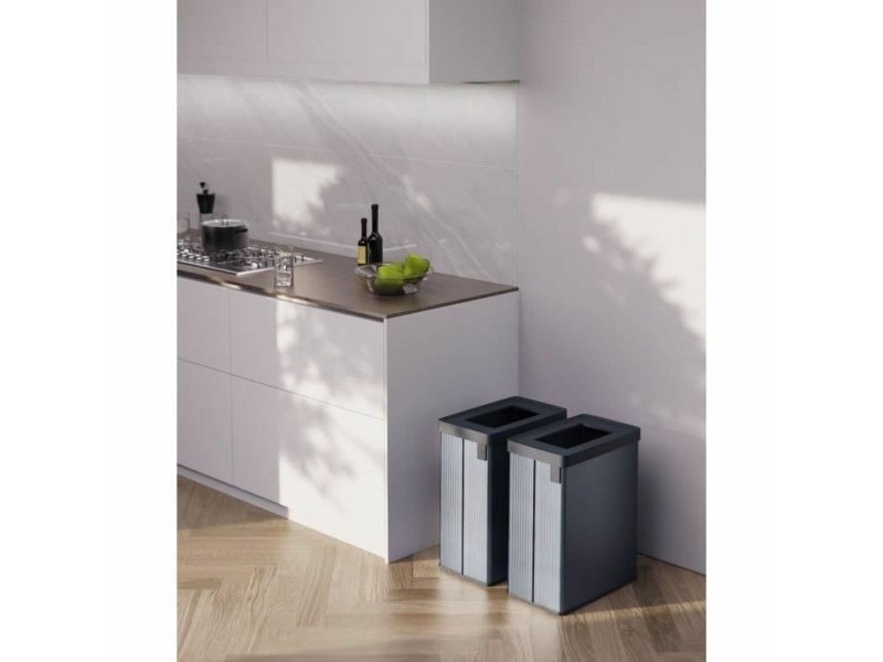 Кошче за Рециклирани Отпадъци Curver VERTO Сив 54 L Пластмаса