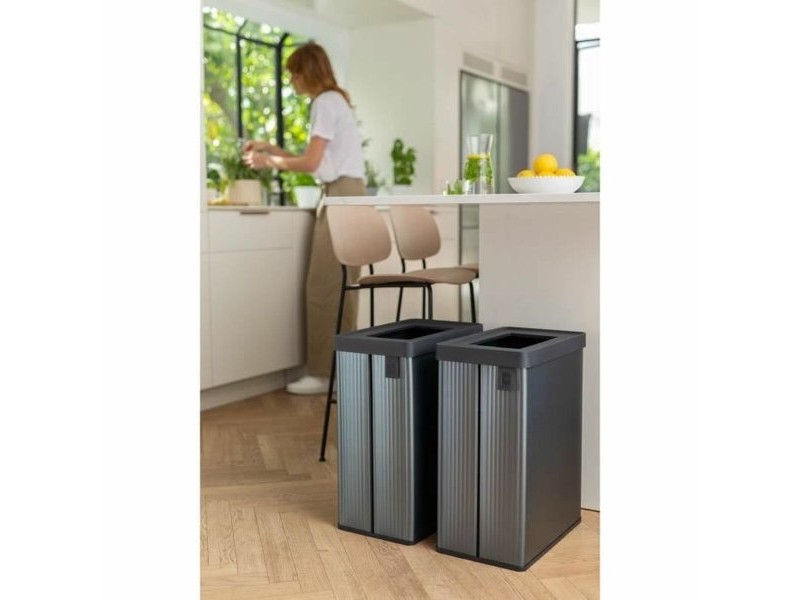 Кошче за Рециклирани Отпадъци Curver VERTO Сив 54 L Пластмаса