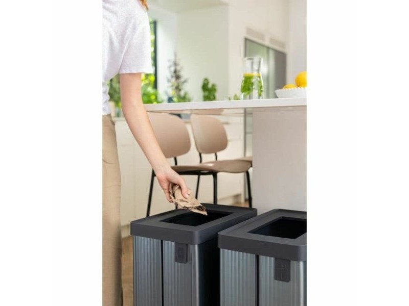 Кошче за Рециклирани Отпадъци Curver VERTO Сив 54 L Пластмаса