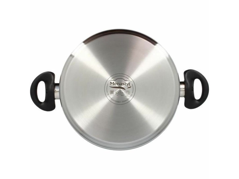 Касерола Menastyl Сив 5 L Ø 24 cm
