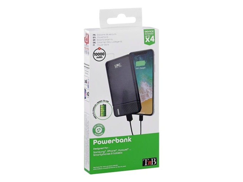 Powerbank T'NB PBU10000 Черен 10000 mAh Powerbank T'NB PBU10000 Черен 10000 mAh
