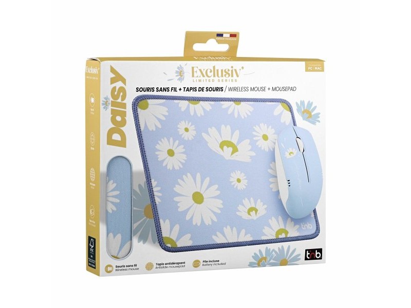 Мишка за Игра и Подложка T'NB DAISY Син
