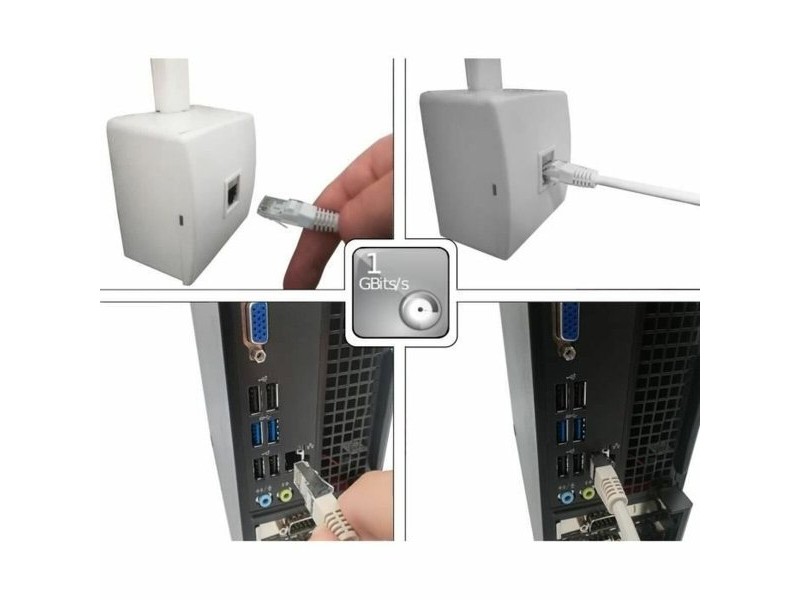 UTP категория 6 твърд мрежови кабел Lineaire Бял 2 m