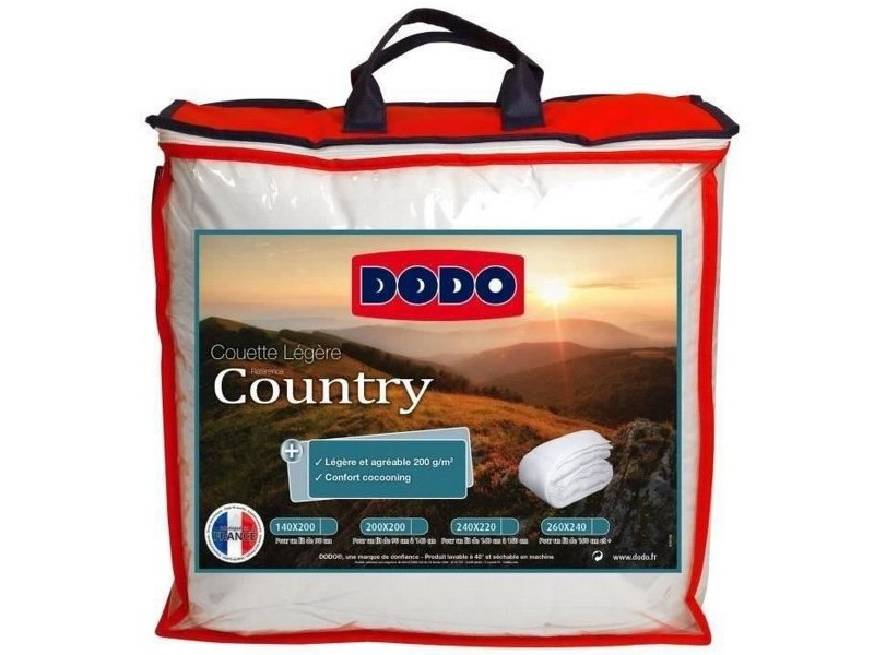 Скандинавски Стил Пълнеж DODO Country лек Бял 200 x 200 cm