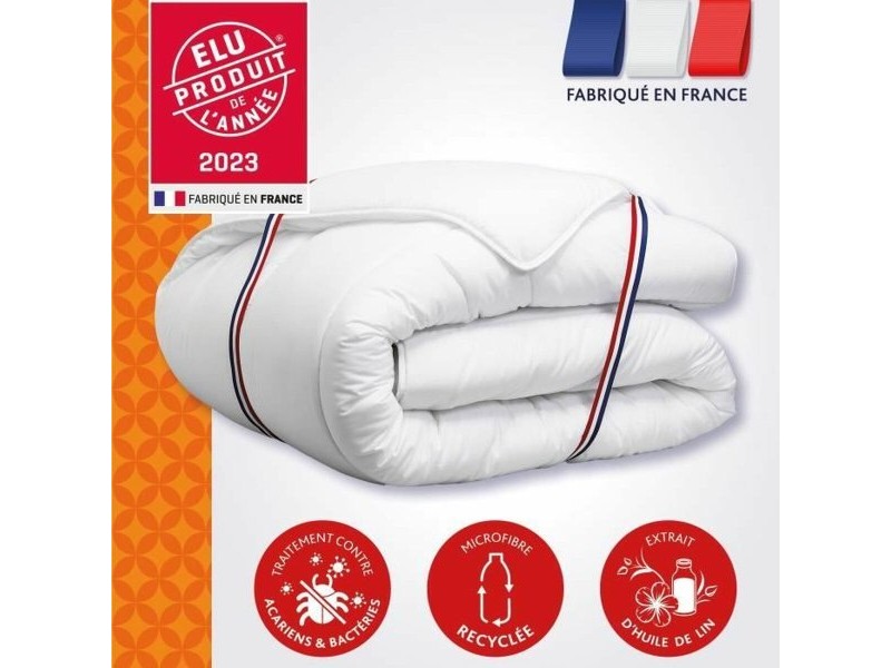 Скандинавски Стил Пълнеж DODO Champs de Lin 240 x 260 cm Бял 450 g/m²
