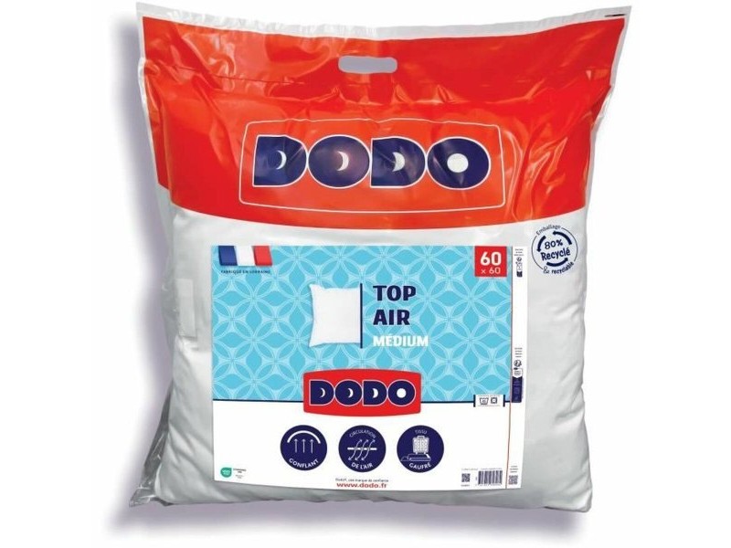 възглавница DODO MEDIUM TOP AIR Бял 60 x 60 cm